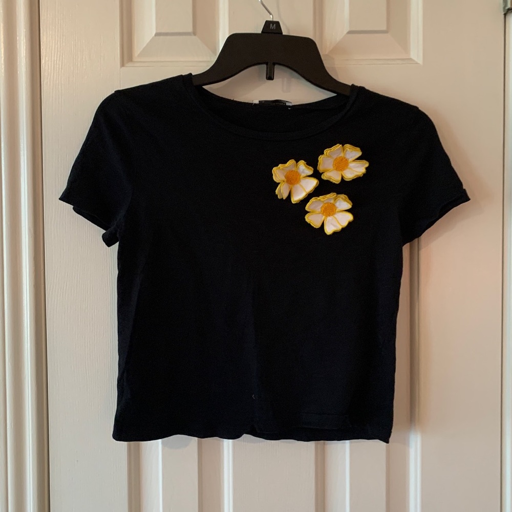 Black Daisy Zara Crop Top
